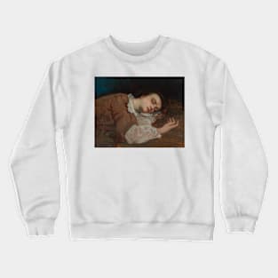 Study for Girls on the Banks of the Seine (Summer) by Gustave Courbet Crewneck Sweatshirt